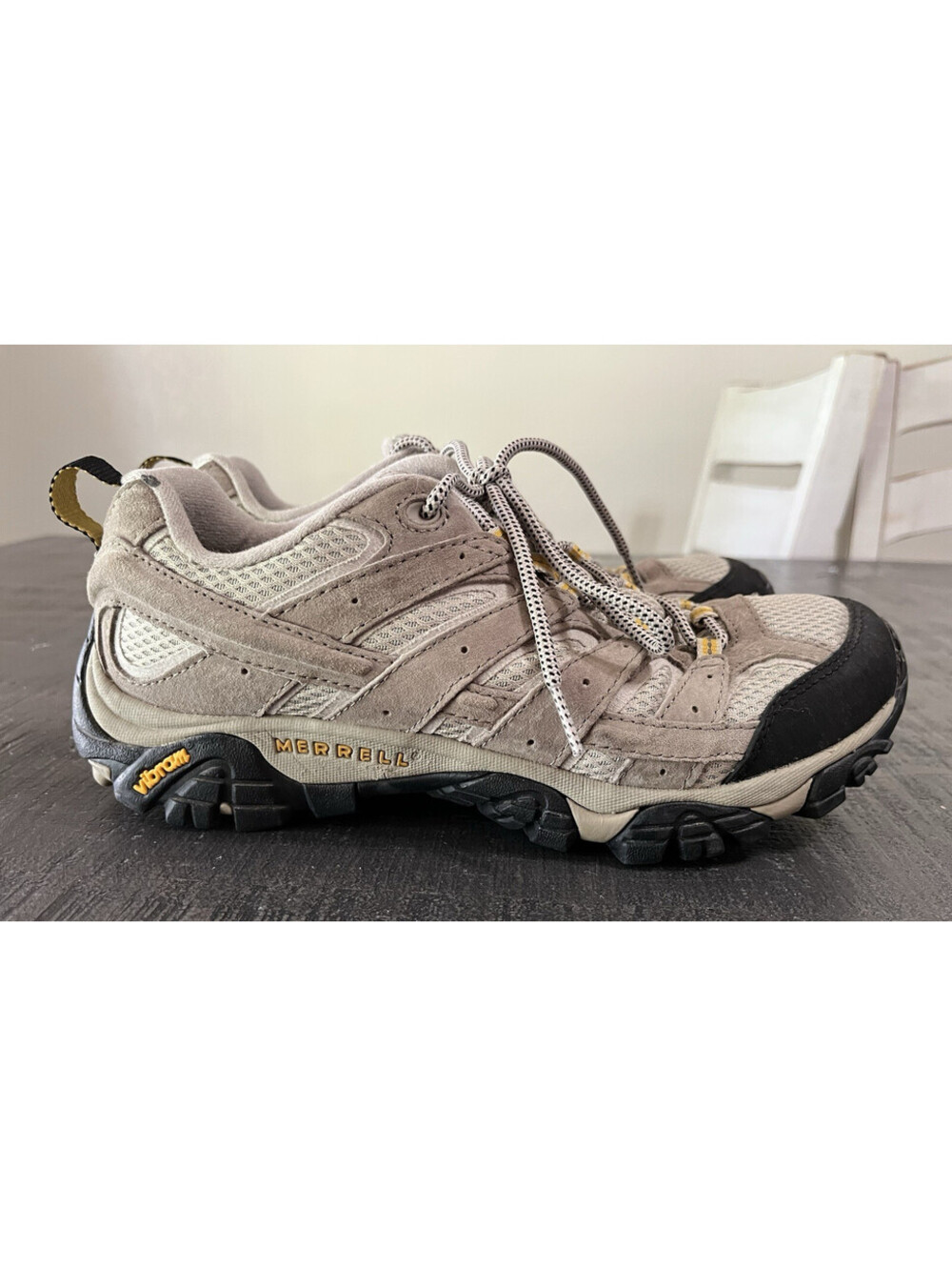 Merrell Moab 2 Womens Size 10 Taupe Waterproof Trail Hiking Shoes Sneakers